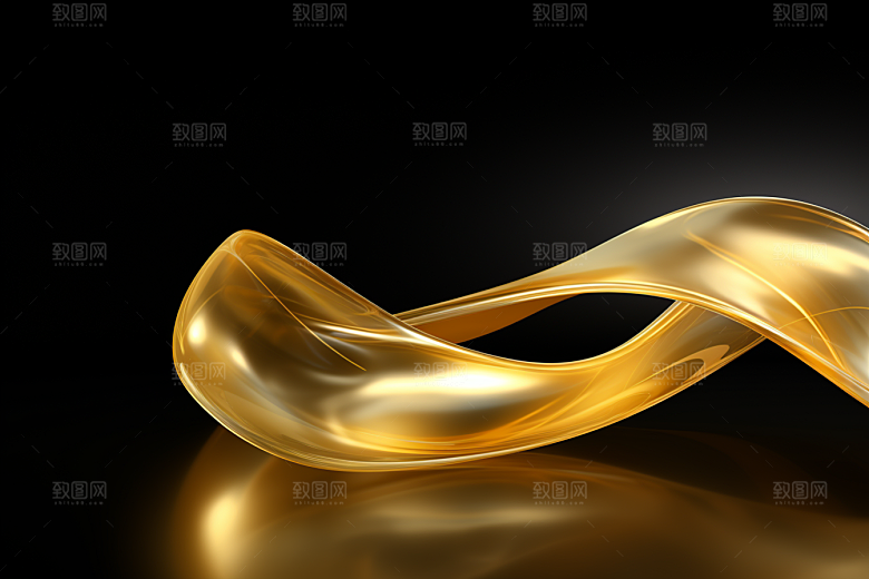 金色丝绸纹理光泽背景图