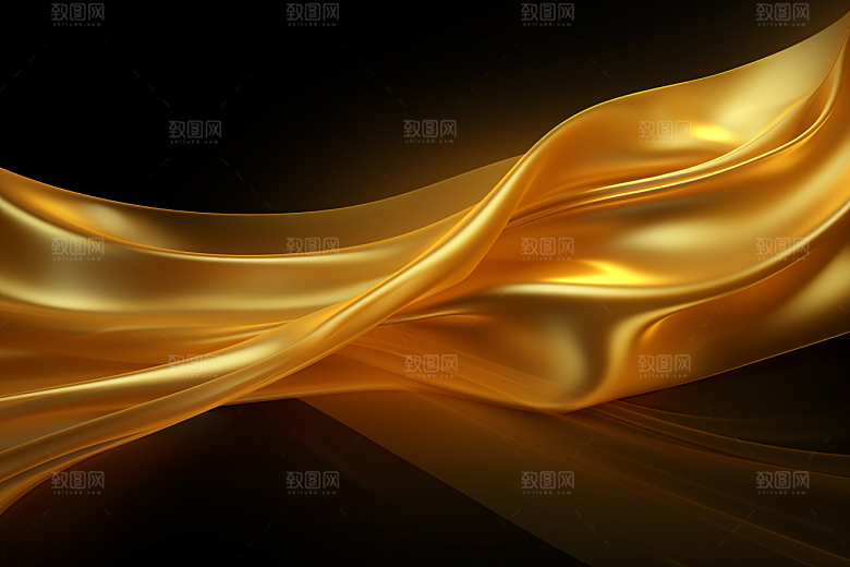 金色丝绸渐变纹理背景图