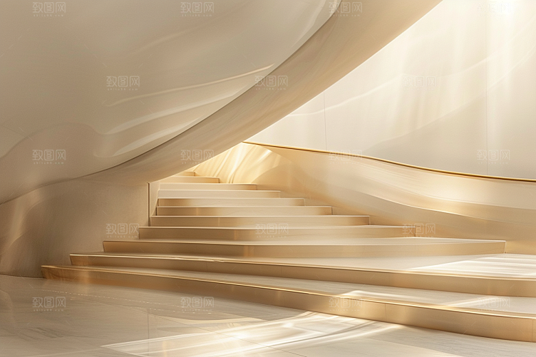 金色丝绸质感柔和背景图