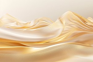 金色丝绸高端丝滑背景图