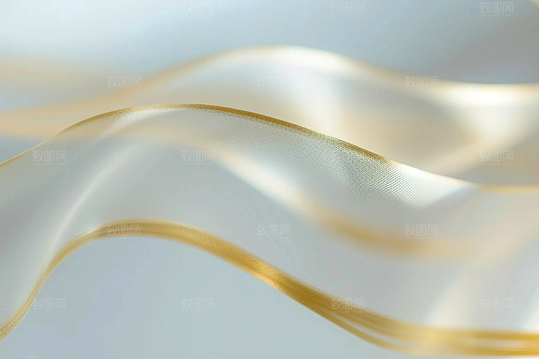 金色丝绸纹理质感背景图