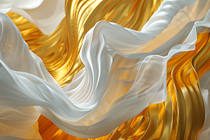 金色丝绸绸缎大气背景图