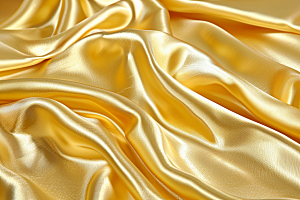 金色丝绸高端褶皱背景图