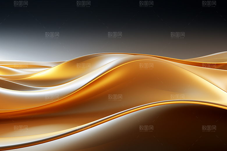 金色丝绸精致绸缎背景图