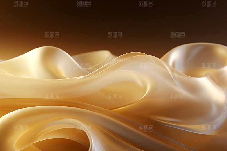 金色丝绸柔软精致背景图