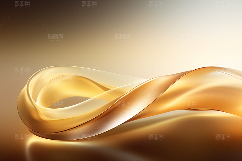 金色丝绸布纹柔软背景图