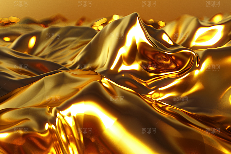 金色丝绸质感渐变背景图