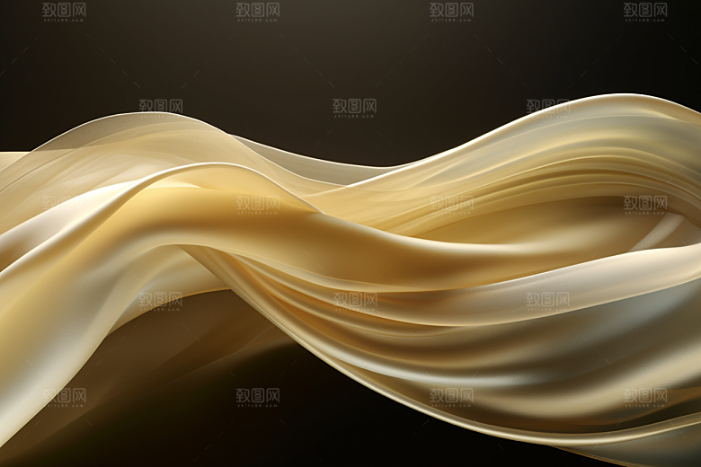 金色丝绸渐变绸缎背景图