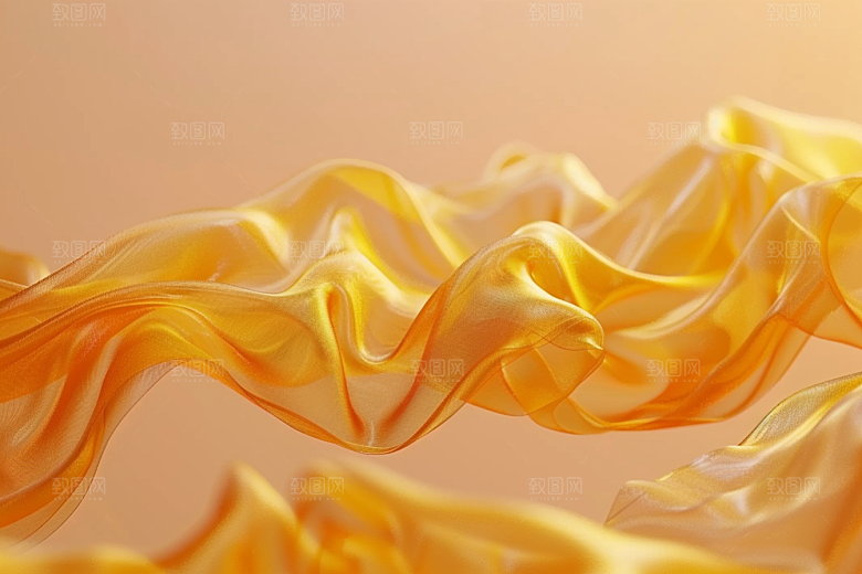 金色丝绸丝滑绸缎背景图