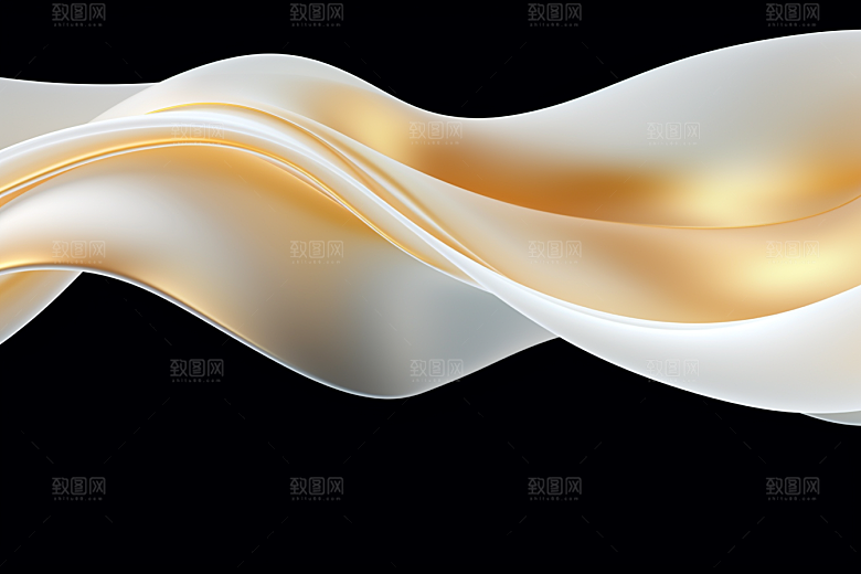 金色丝绸柔软质感背景图