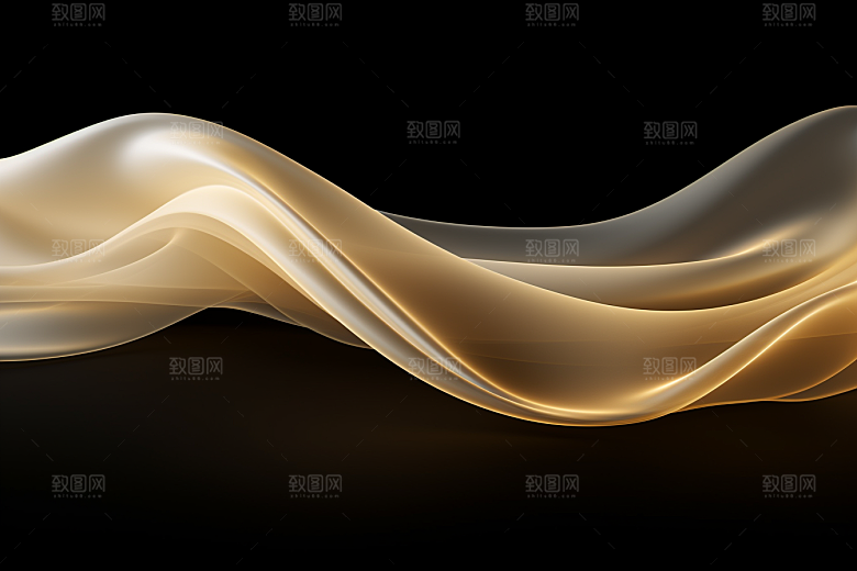 金色丝绸光泽纹理背景图
