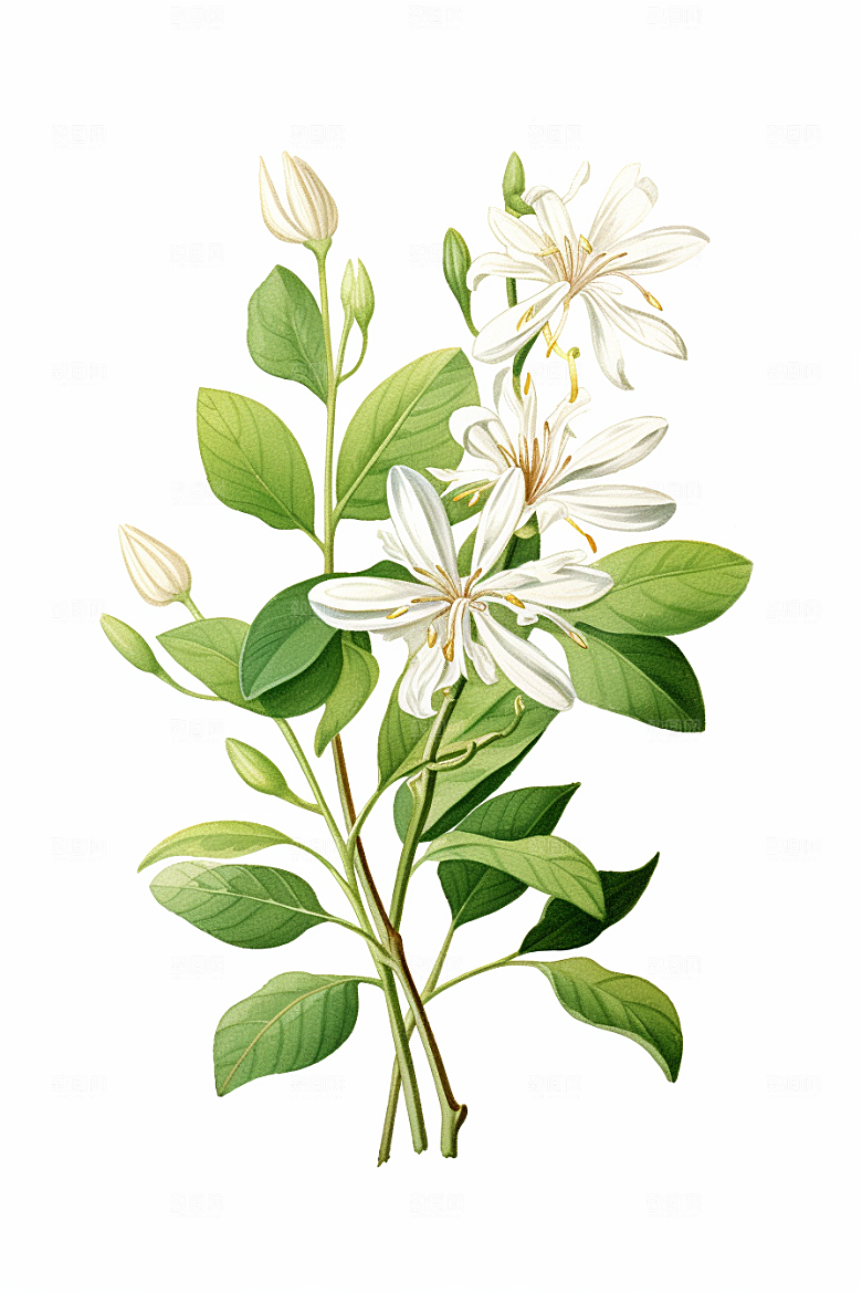 金银花医学中医插画