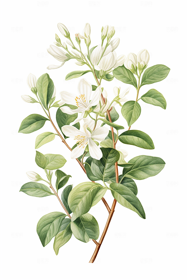 金银花医学健康插画