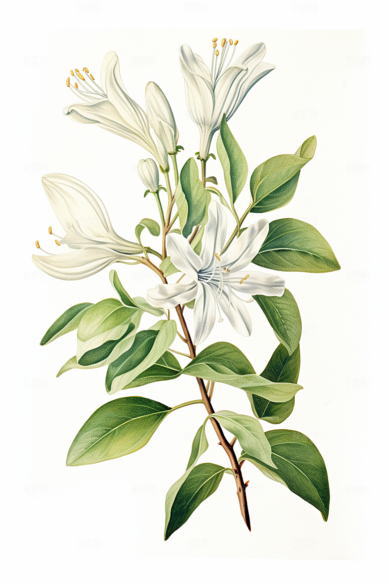 金银花医学医疗插画