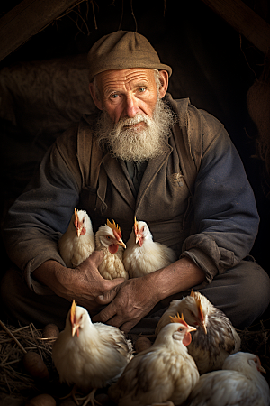 养鸡场饲养农场摄影图