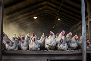 养鸡场饲养农业养殖摄影图