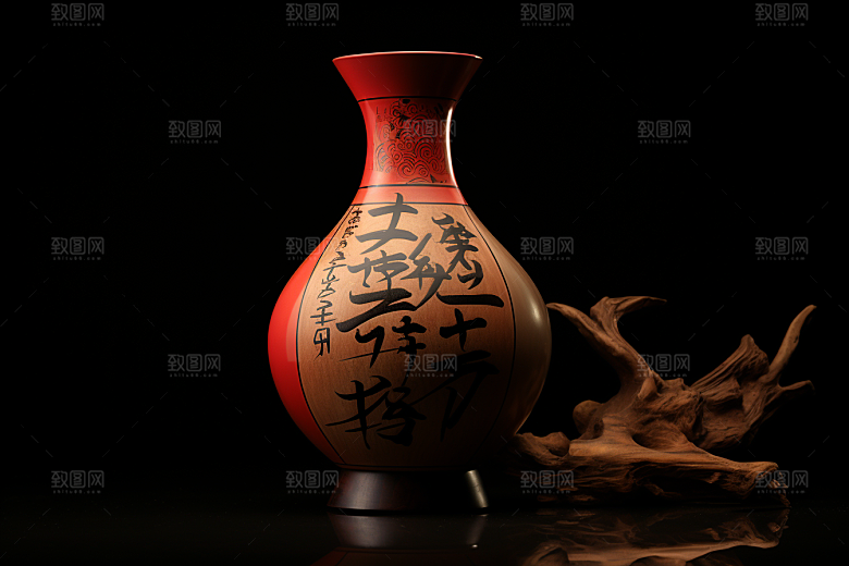 美酒饮品3D效果图