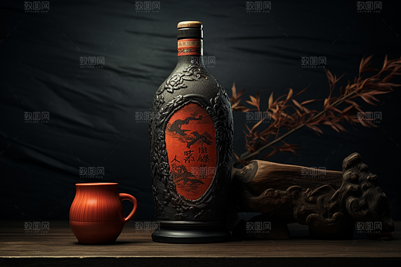 美酒白酒清酒效果图