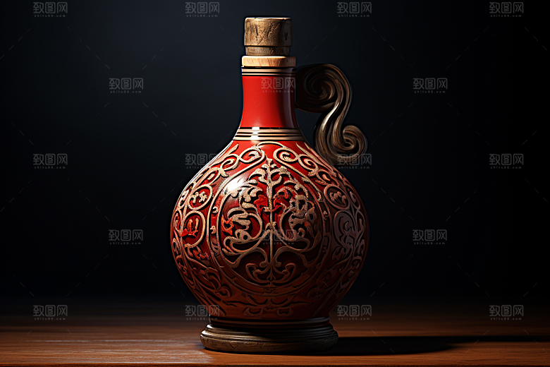 美酒酒壶白酒效果图