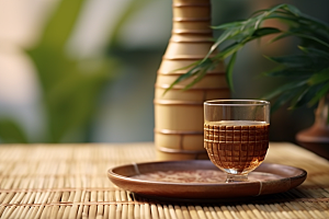美酒酒壶饮品效果图