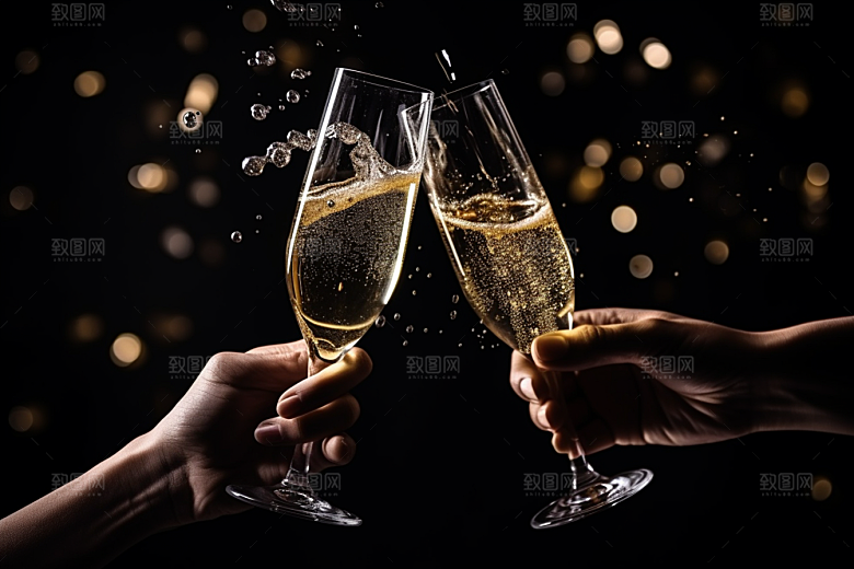美酒畅饮酒瓶摄影图