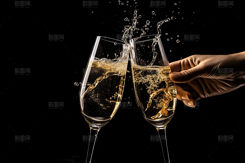 美酒酒瓶精致摄影图