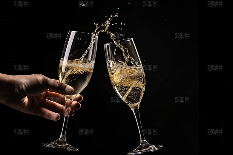 美酒酒瓶饮品摄影图