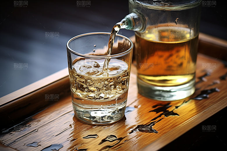 美酒酒器酒瓶摄影图