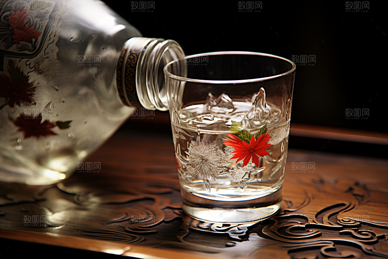 美酒畅饮高清摄影图