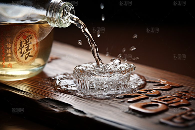 美酒品酒精致摄影图