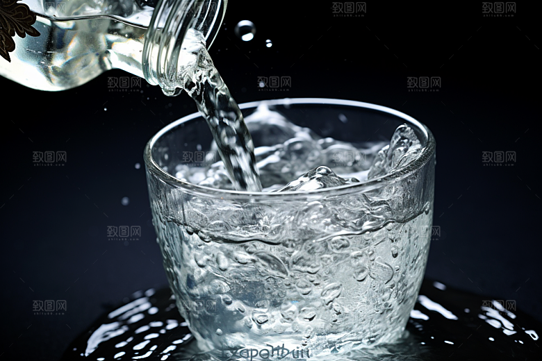 美酒酒具精致摄影图