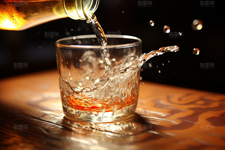 美酒酒器品酒摄影图