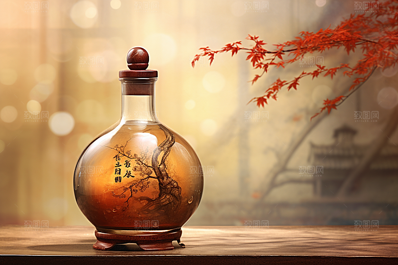 美酒酒杯酒具摄影图