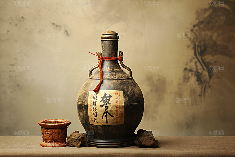 美酒酒杯畅饮摄影图