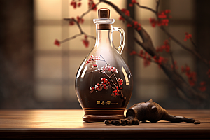 美酒品酒畅饮摄影图