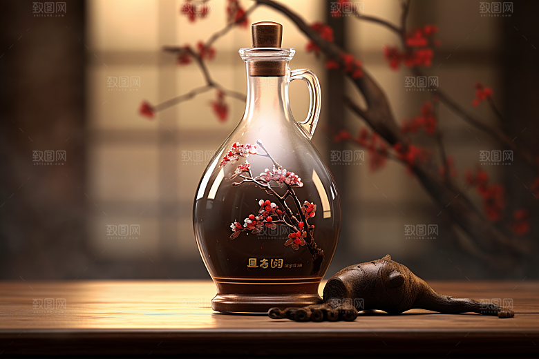 美酒品酒畅饮摄影图