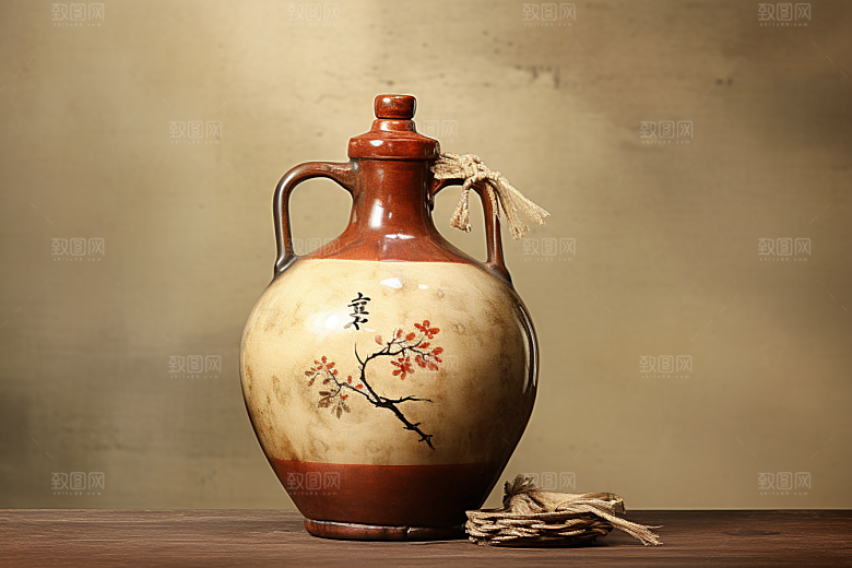 美酒酒具精致摄影图