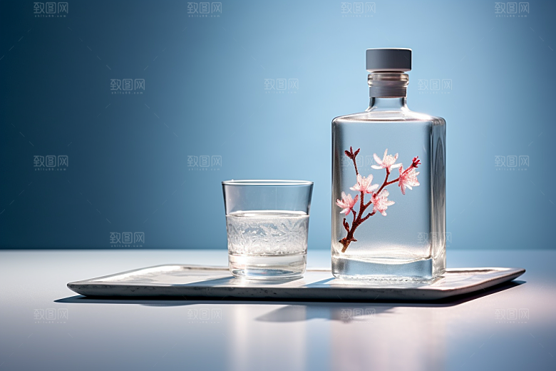 美酒酒器饮品摄影图
