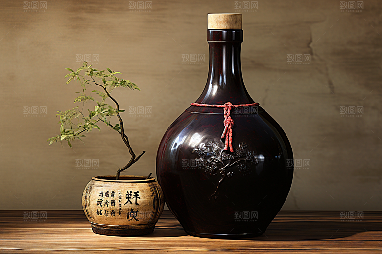 美酒畅饮高清摄影图