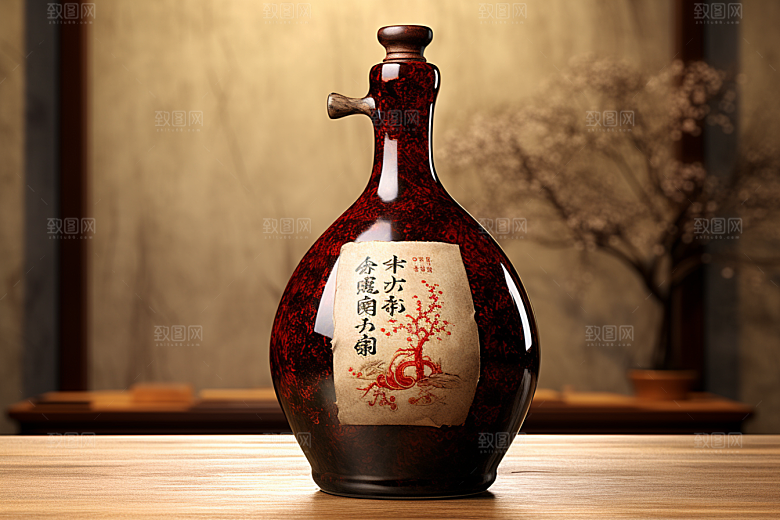 美酒精致酒杯摄影图
