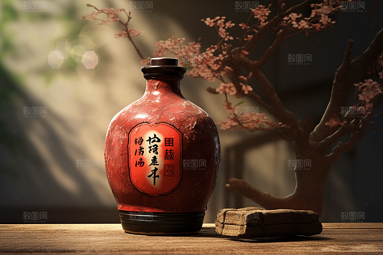 美酒品酒畅饮摄影图