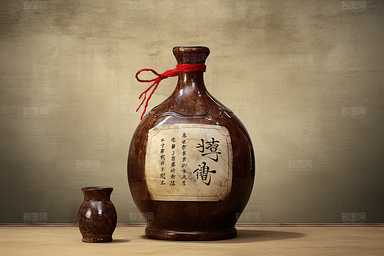 美酒酒杯品酒摄影图