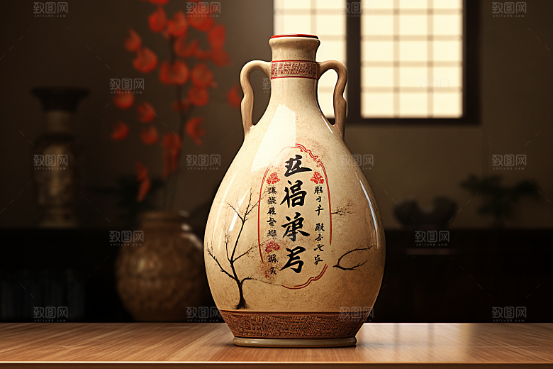 美酒酒器畅饮摄影图