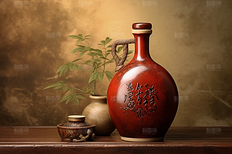 美酒品酒酒具摄影图