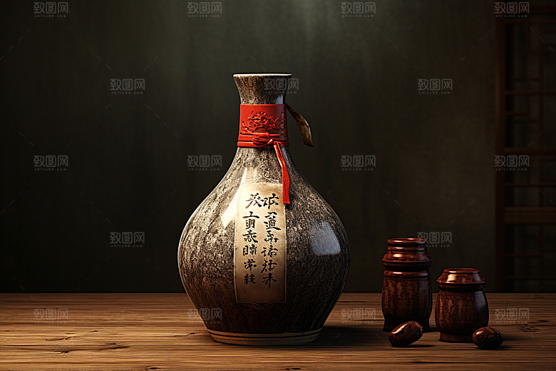 美酒酒器饮品摄影图