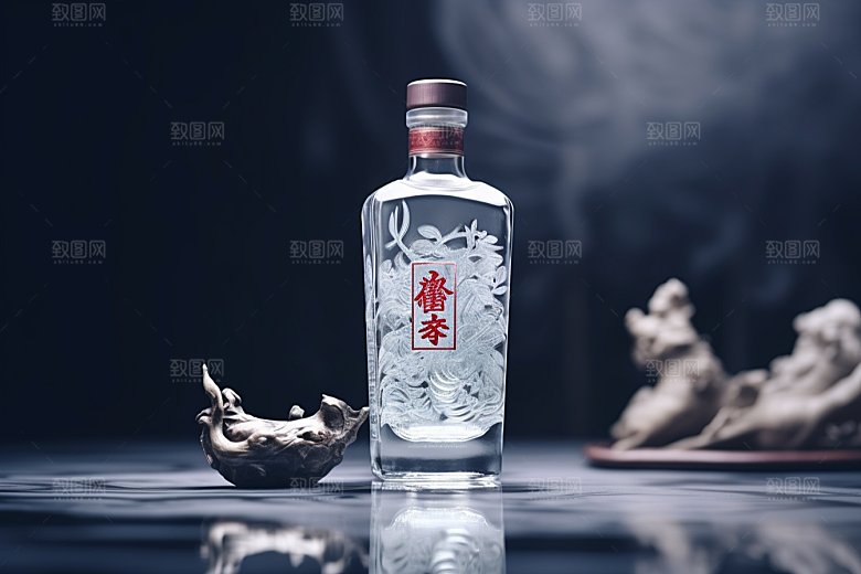 美酒酒具酒瓶摄影图