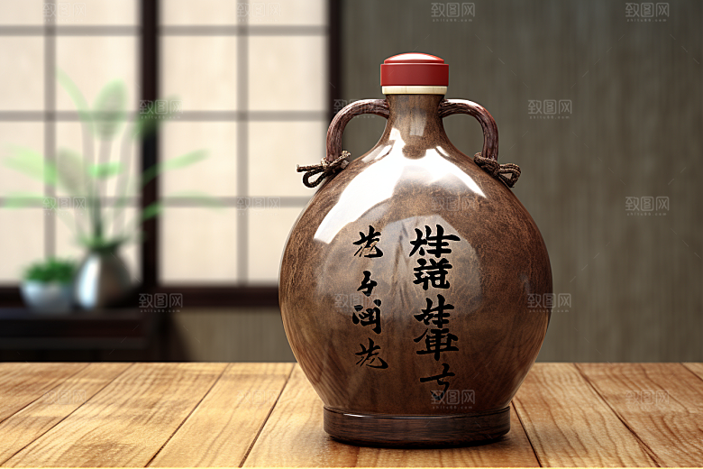 美酒酒瓶畅饮摄影图