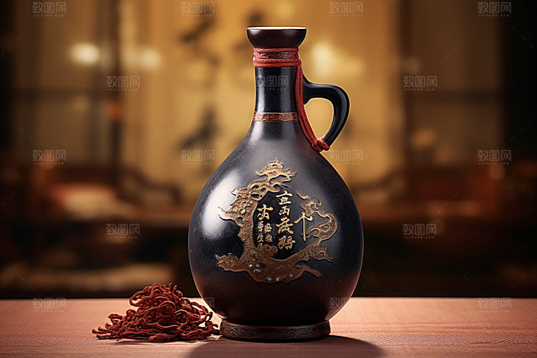 美酒酒具畅饮摄影图