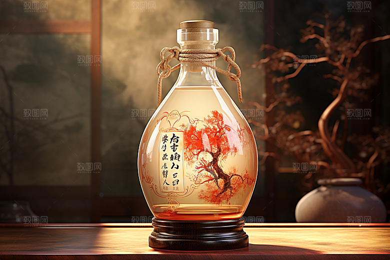 美酒酒杯酒具摄影图