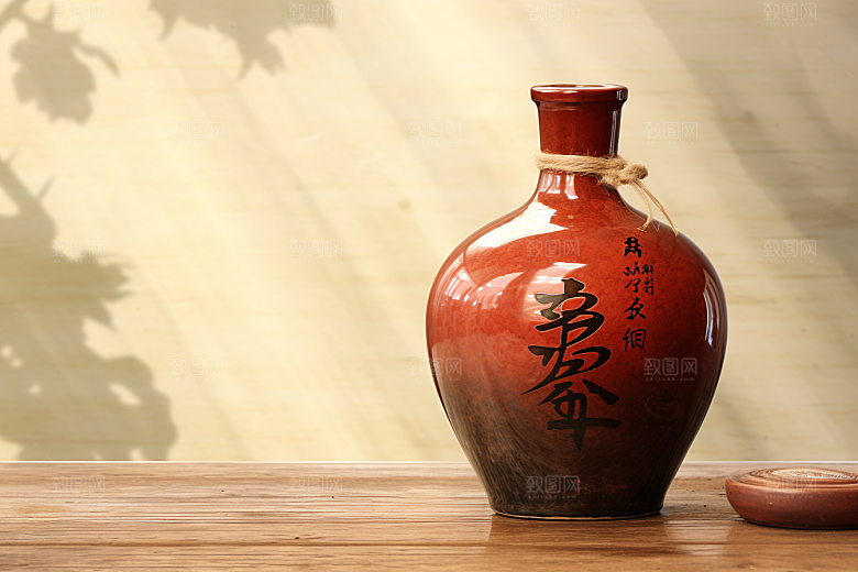美酒酒瓶酒杯摄影图